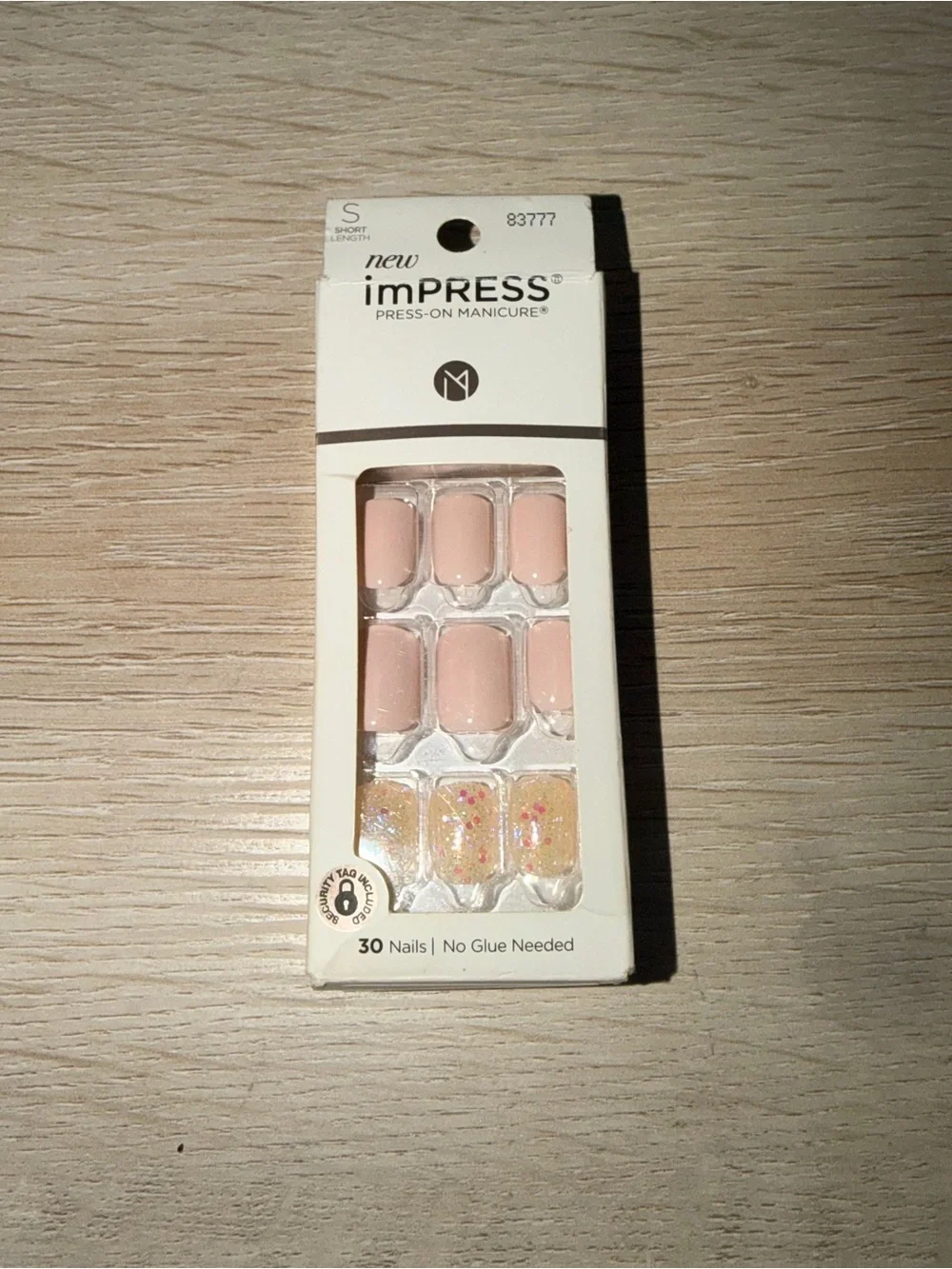 imPRESS Nude Pink & Glitter Press-On Manicure - 30 Nails